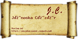 Jánoska Cézár névjegykártya